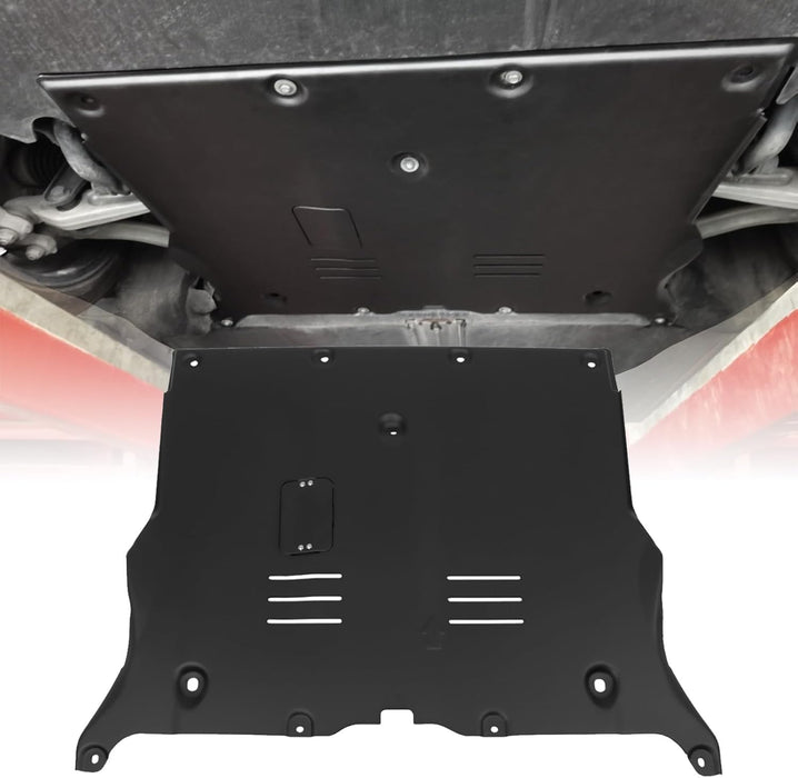 Aluminum Front Skid Plate | Underbody Engine Guard for Tesla Model 3 2017-2026 & Model Y 2020-2026 — 2.5mm Powder-Coated with Sound Insulation