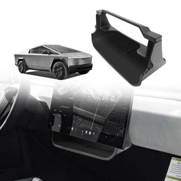 Tesla Cybertruck 2023-2025 Center Console Organizer - Magnetic Under-Screen Storage with Rubber Mat