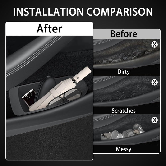 Tesla Model Y Juniper 2025-2026 Door Trash Can Set | 2-Pack Front Door Storage Bins for Driver & Passenger | Interior Garbage Organizer Accessory