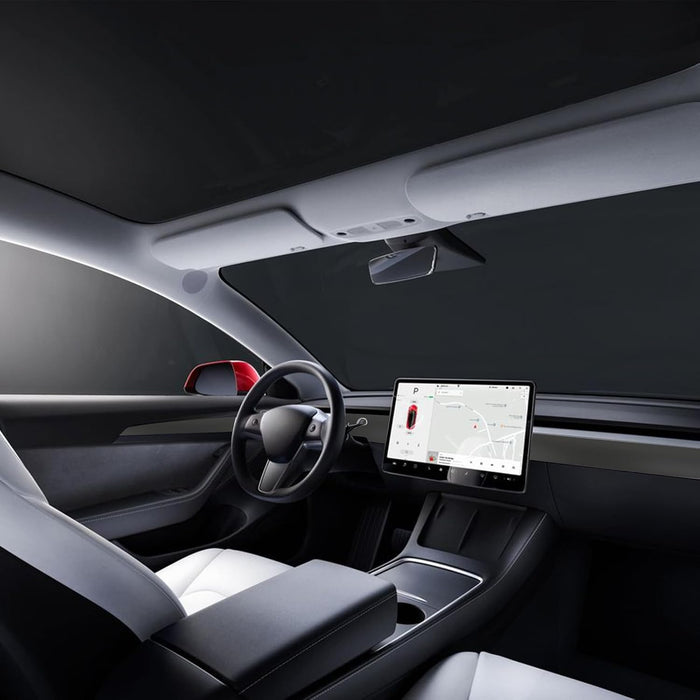 Dashboard cover and door trim set for Tesla Model Y and Model 3
