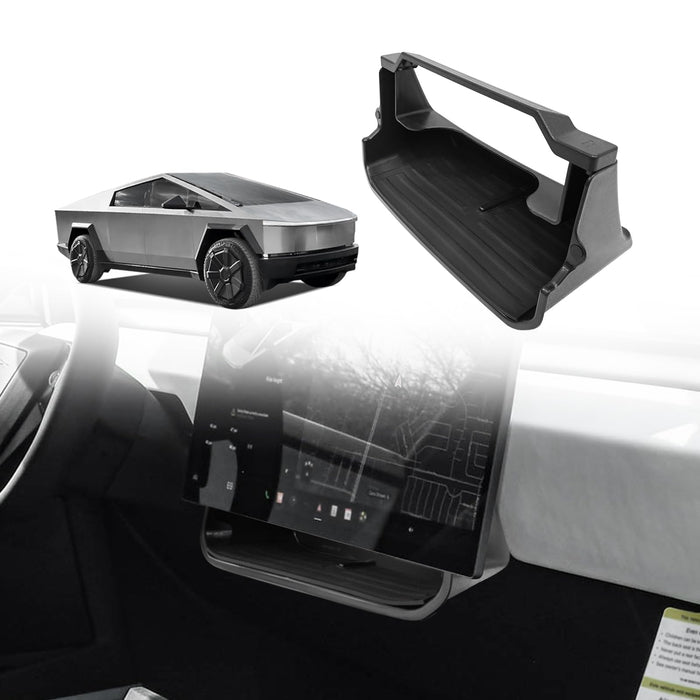 Tesla Cybertruck 2023-2025 Center Console Organizer - Magnetic Under-Screen Storage with Rubber Mat