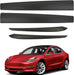 Dashboard cover and door trim set for Tesla Model Y and Model 3