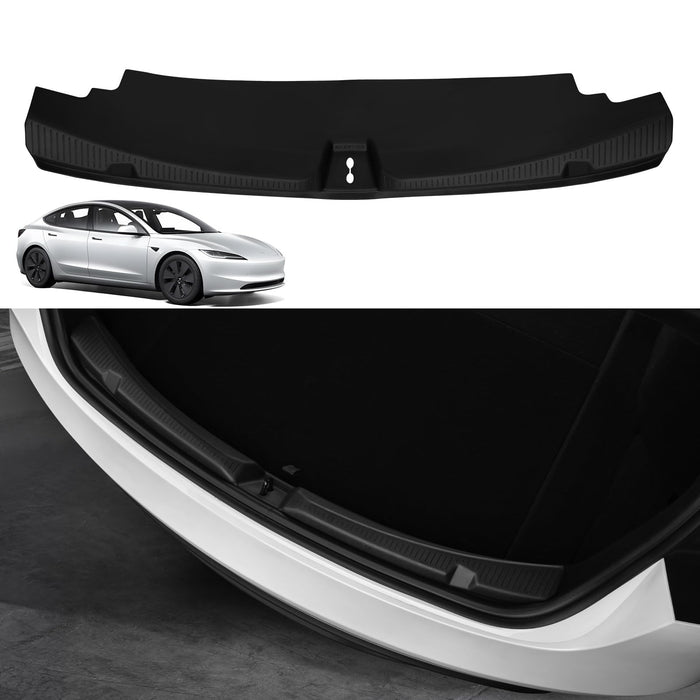 2024-2025 Newest Tesla Model 3 Highland Rear Bumper Guard Protector TPE Trunk Bumper Sill Cover