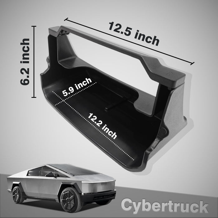 Tesla Cybertruck 2023-2025 Center Console Organizer - Magnetic Under-Screen Storage with Rubber Mat