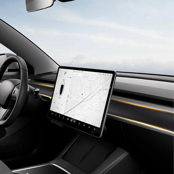 Dashboard cover and door trim set for Tesla Model Y and Model 3
