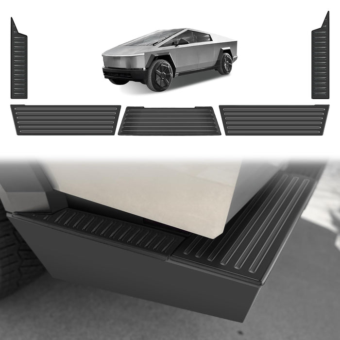 Tesla Cybertruck 2023-2025 Rear Bumper Tailgate Protector - TPE Truck Bed Step Trim Cover