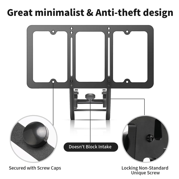 Tesla Model 3 Highland 2024 Lockable Front License Plate Holder - Height-Adjustable, No-Drill, Anti-Theft