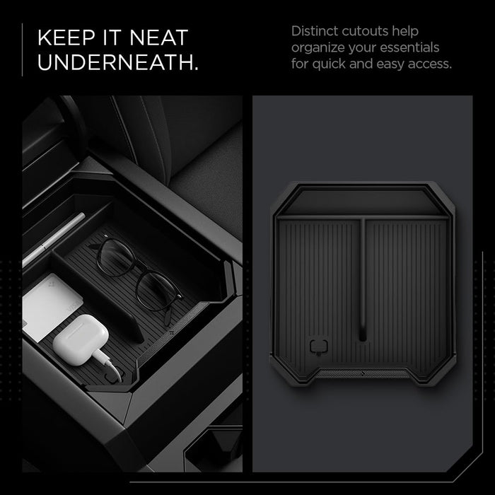 Center Console Organizer Tray(Carbon Edition) Designed for Tesla Cybertruck Accessories 2024 (Bottom) Bottom Organizer