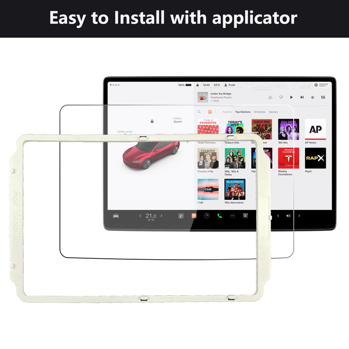 Tesla Model 3 Highland 2024-2025 Screen Protectors - 15.4” & 8” Tempered Glass with Auto-Alignment, Matte