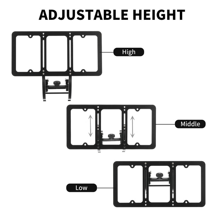 Tesla Model 3 Highland 2024 Lockable Front License Plate Holder - Height-Adjustable, No-Drill, Anti-Theft