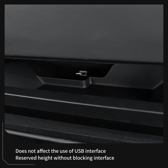 Glove Box Organizer for Tesla Model Y Juniper 2025-2026 | TPE Storage Tray Drawer | Interior Accessories | Black