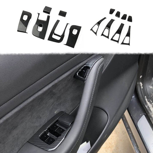 Carbon fiber look window switch panel cover for Tesla Model 3 and Model Y