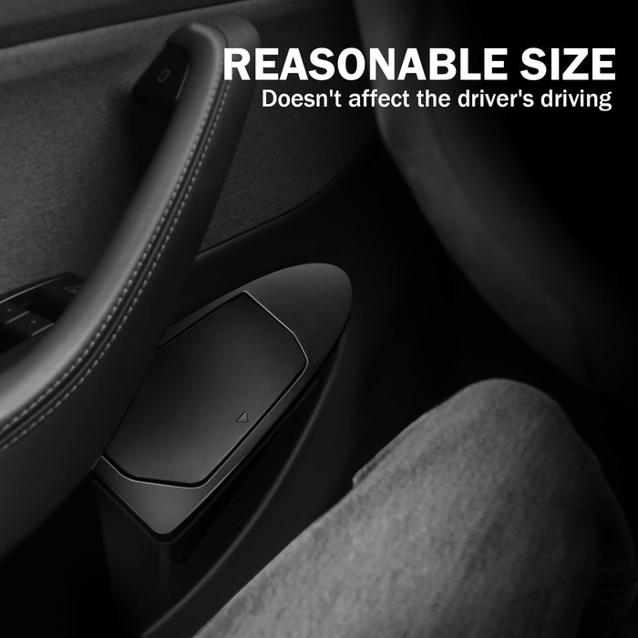 Door Built-In Trash Can for Tesla Model Y Juniper 2026 | Front Seat Push-Open Lid Garbage Bin | Waterproof ABS Door Organizer Insert Accessory