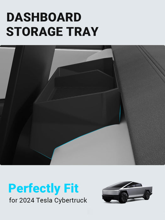 2024-2025 Tesla Cybertruck Lower Center Console Organizer Tray - TPE Floor Console Storage Box Interior Accessory