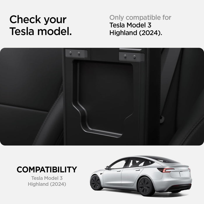 Center Console Organizer [Non-Slide] Carbon Edition for Tesla Model 3 Highland 2024-2025 Refresh