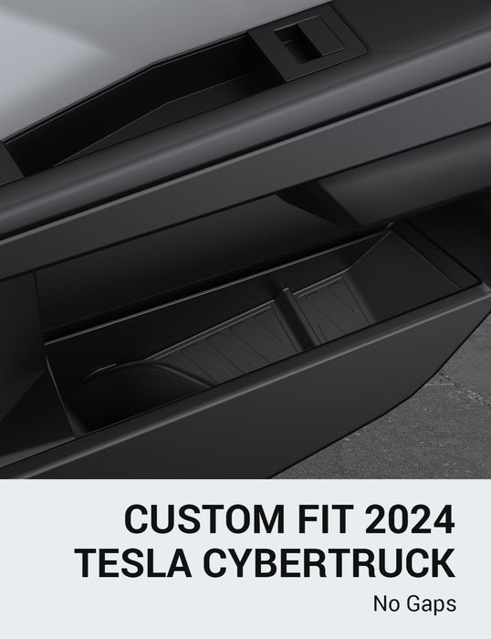 2024-2025 Tesla Cybertruck Lower Center Console Organizer Tray - TPE Floor Console Storage Box Interior Accessory