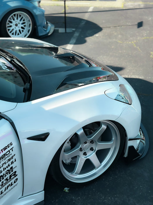 "Hacker"  Narrow Body Front Bumper Canards For Tesla Model 3