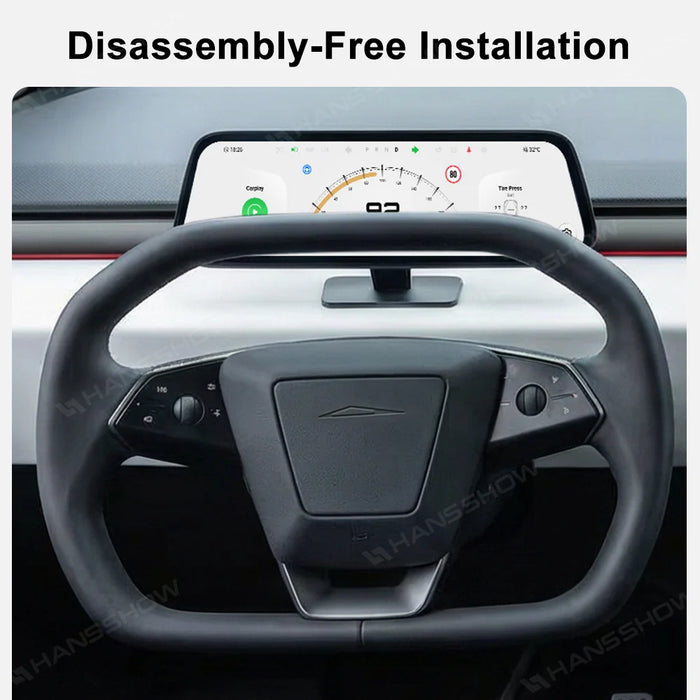 Cybertruck 9.6 inch Heads Up Display with Wireless CarPlay | No Disassembly Install for Tesla Cybertruck (2024+)