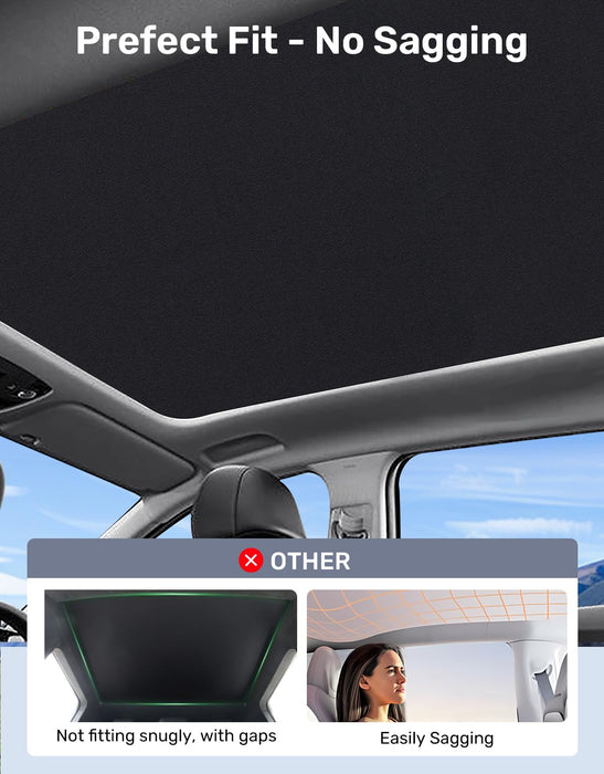 Tesla Cybertruck Roof Sun Shade - No Gaps, No Sag, Foldable Heat Insulation & Privacy Protection