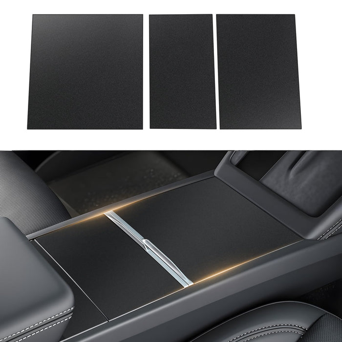 Tesla Model 3 Highland 2024 Center Console Wrap - Matte Black PVC Cover Interior Decoration Kit