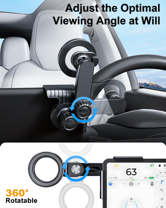 MagSafe Phone Mount for Tesla 2024 - No Glue Magnetic Holder for Model 3/Y/S/X/Cybertruck Dash