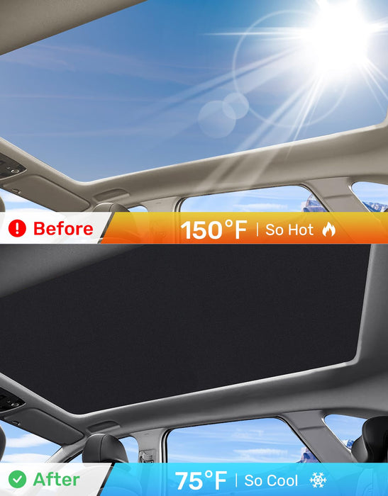 Tesla Cybertruck Roof Sun Shade - No Gaps, No Sag, Foldable Heat Insulation & Privacy Protection