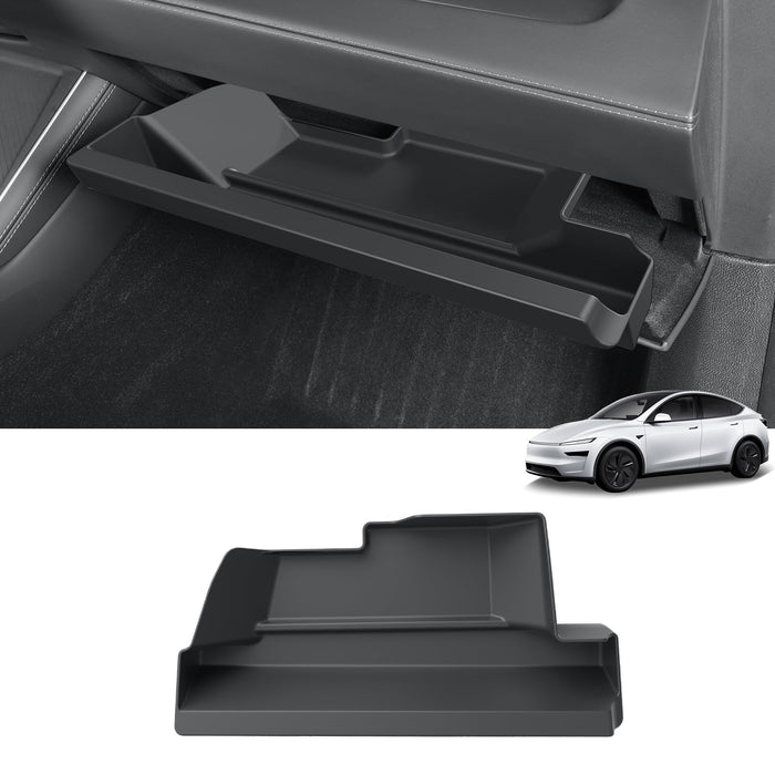 Glove Box Organizer for Tesla Model Y Juniper 2025-2026 | TPE Storage Tray Drawer | Interior Accessories | Black