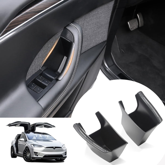 Tesla Model X 2022-2024 Front Door Handle Storage Trays - Inner Handle Tray Box, 2-Pack