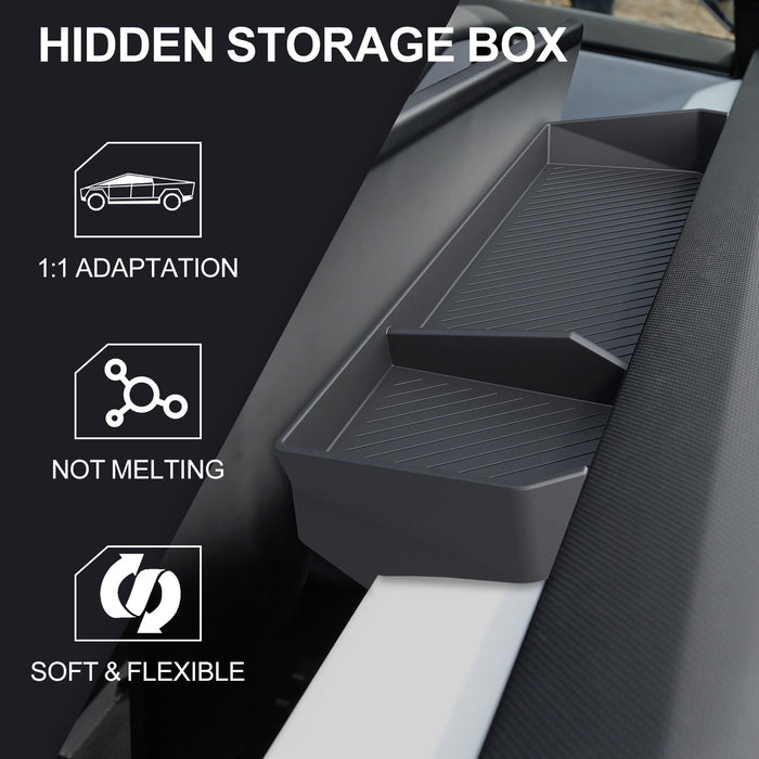 Tesla Cybertruck 2024 Center Console Organizer - Behind Screen Storage Box & Hidden Dashboard Tray (ABS)