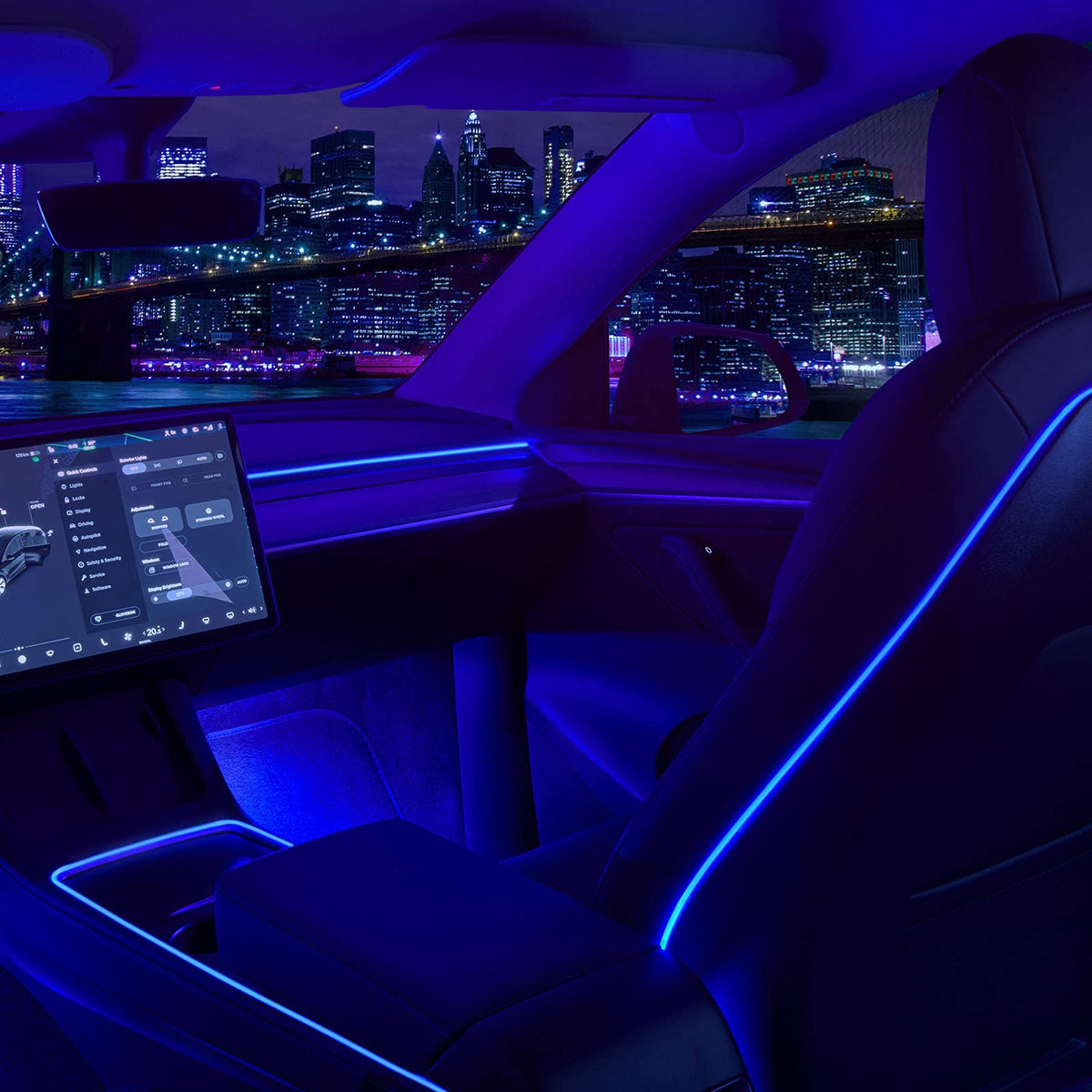 Full Set Interior Ambient Lighting (Center Console + Dashboard + Rear ...