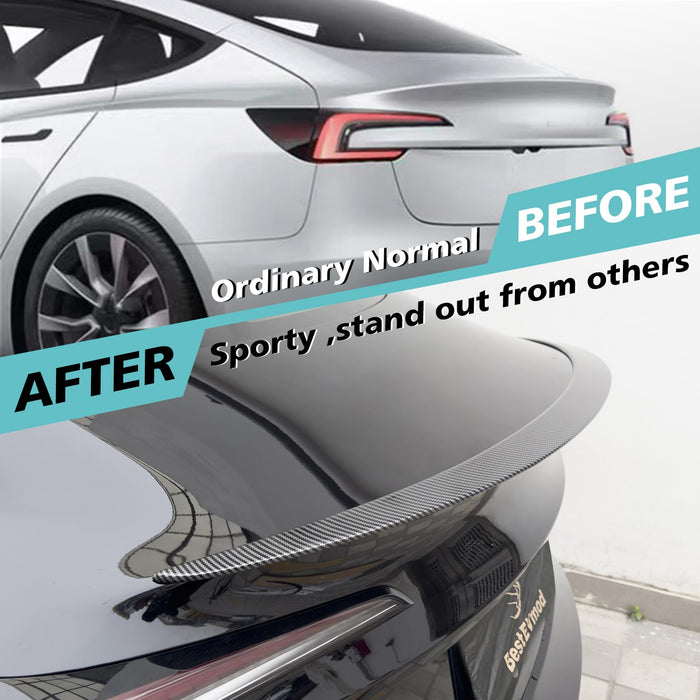 2024-2025 Tesla Model 3 Highland Rear Spoiler - OEM Style ABS Trunk Spoiler