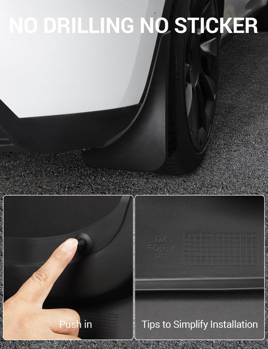 Tesla Model 3 Highland 2024-2025 Mud Flaps - No Drilling, All-Weather Splash Guards (Set of 4)