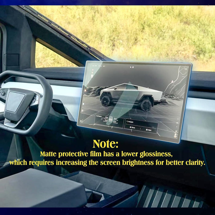 Tesla Cybertruck 2024-2025 Screen Protectors - Matte Front & Rear (18.5” & 9.4”), Anti-Glare/Anti-Fingerprint (2pcs)