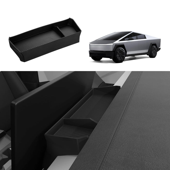 2024-2025 Tesla Cybertruck Lower Center Console Organizer Tray - TPE Floor Console Storage Box Interior Accessory