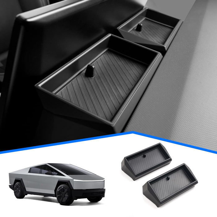 Tesla Cybertruck 2024 Center Console Organizer - Behind Screen Storage Box & Hidden Dashboard Tray (ABS)