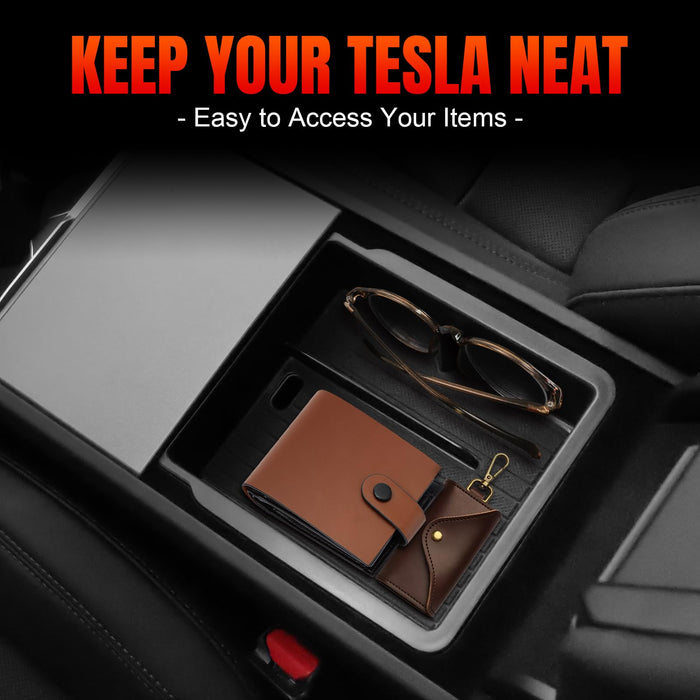 Tesla Model 3 Highland 2024 Center Console Organizer - Lower Tray Interior Storage Box