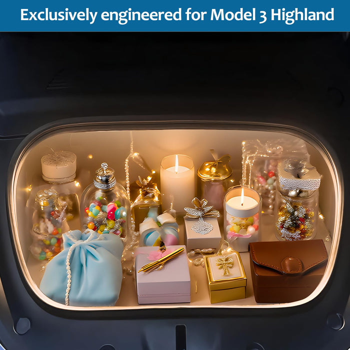 Tesla Model Y Juniper Frunk LED Light Strip 2025 | Ambient Warm Lighting Kit for Model Y Accessories 2020-2026 | Interior Upgrade for Front Trunk