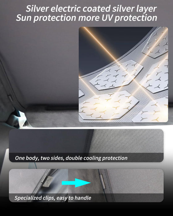 Windshield Sunshade | UV & Heat Blocking Reversible Cover for Tesla Model X 2015-2022