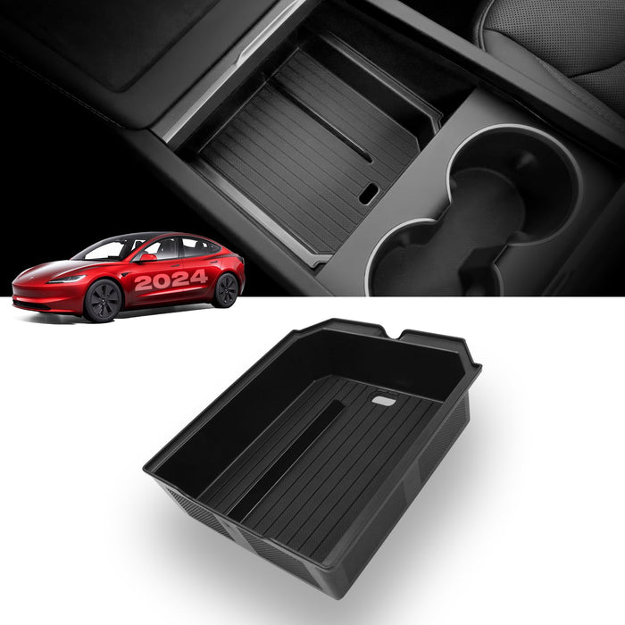 Tesla Model 3 Highland 2024 Center Console Organizer - Lower Tray Interior Storage Box