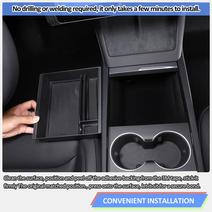 Tesla Model 3 Highland 2024 Center Console Organizer - Armrest Storage Box & Privacy Divider, ABS