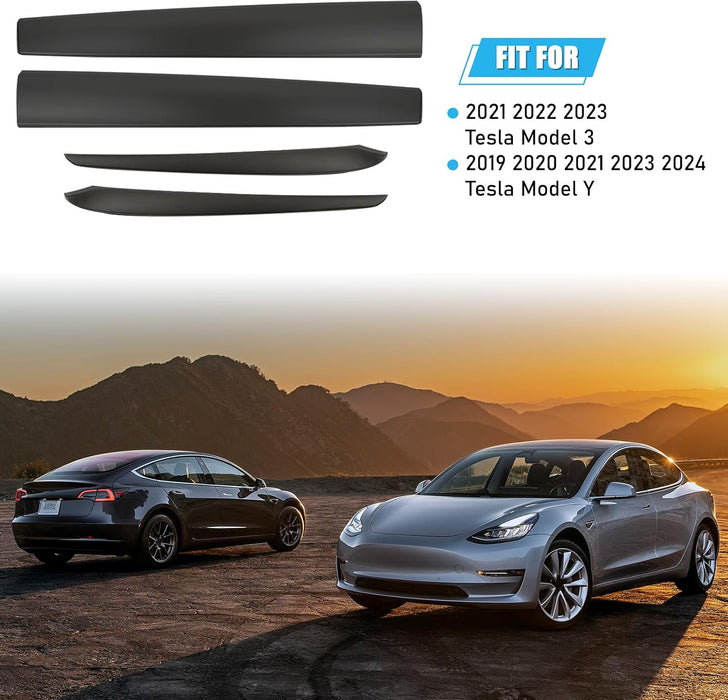 Dashboard cover and door trim set for Tesla Model Y and Model 3