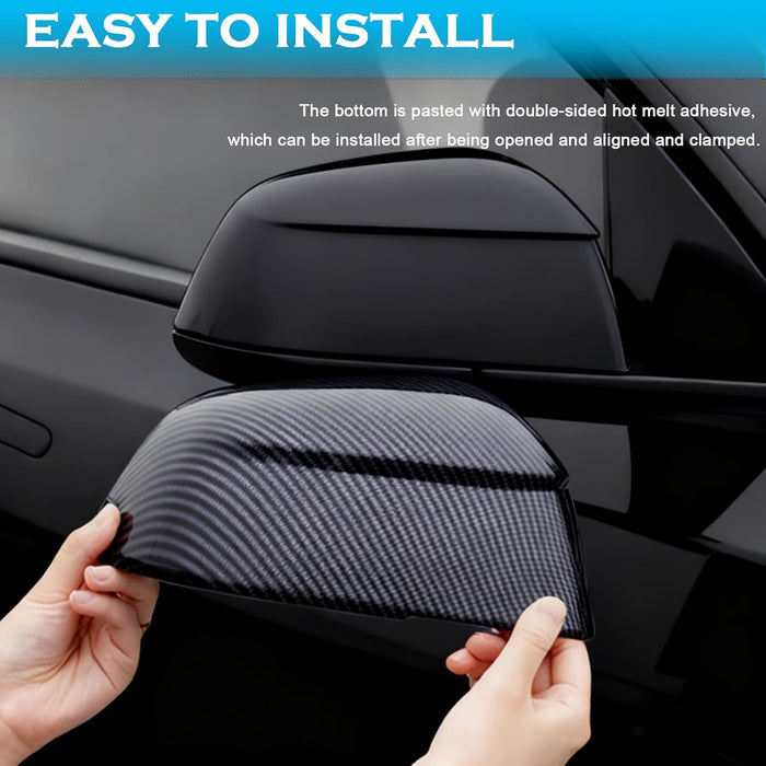 YHCDSEA Rearview Mirror Guard Cover for 2025-2026 Tesla Model Y Juniper