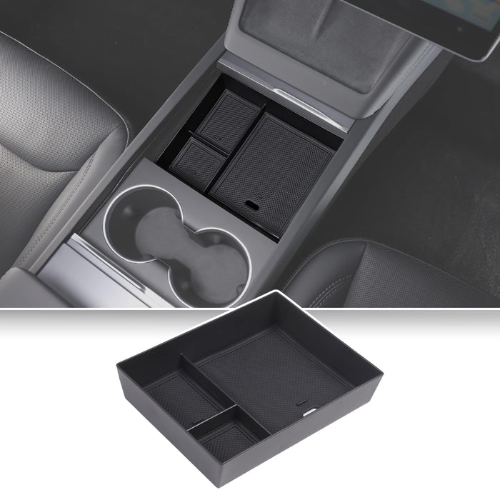 Tesla Model 3 Highland 2024 Center Console Organizer - Armrest Storage Box & Privacy Divider, ABS