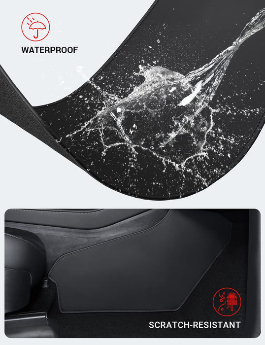 Center Console Side Anti-Kick Mats Waterproof & Dust Resistant Protector Cover Leather Pad | Tesla Model Y 2020 - 2024