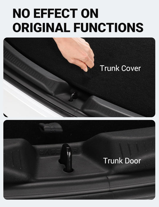 2024-2025 Newest Tesla Model 3 Highland Rear Bumper Guard Protector TPE Trunk Bumper Sill Cover