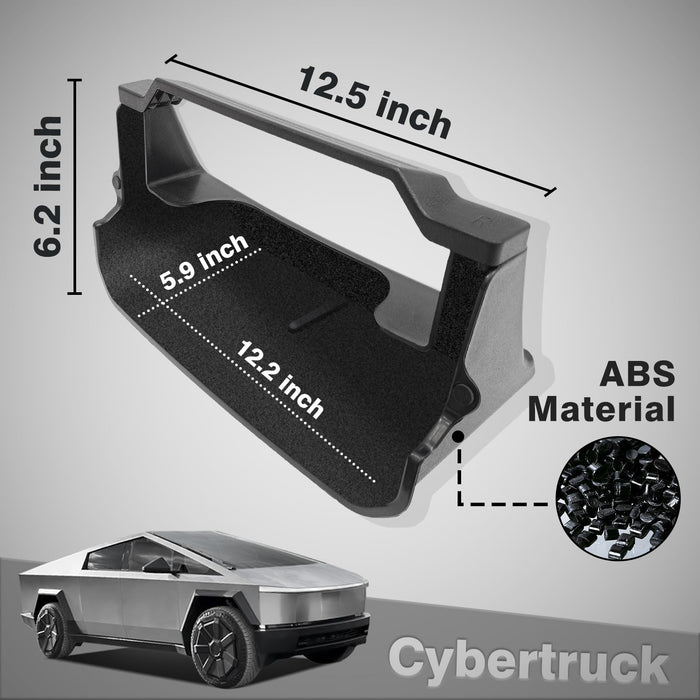 Tesla Cybertruck 2023-2025 Center Console Organizer - Magnetic Under-Screen Storage with Rubber Mat