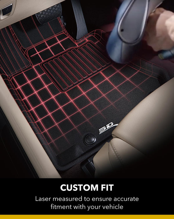 3D MAXpider Floor Mat Set - Custom Fit for Tesla Cybertruck 2024-2025 (Black, Front & Rear Rows) Kagu & Elitect