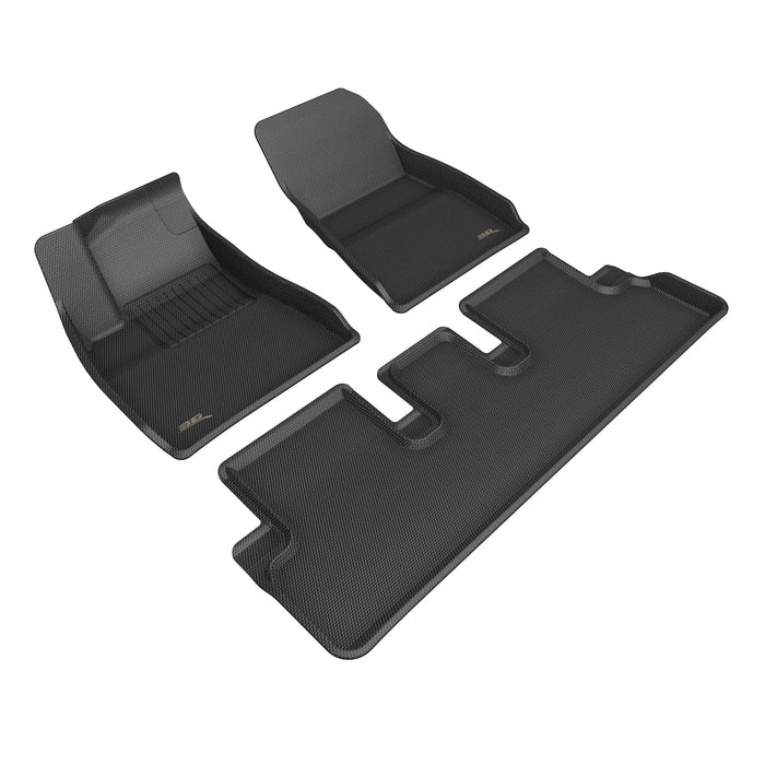 3D MAXpider Kagu Floor Mat Set - Custom Fit for Tesla Model 3 Highland 2024-2025 (Black)