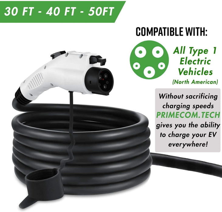Primecom 40 & 48 Amp Level 2 EV Charger 220 Volt | 30 - 40 - 50 Feet