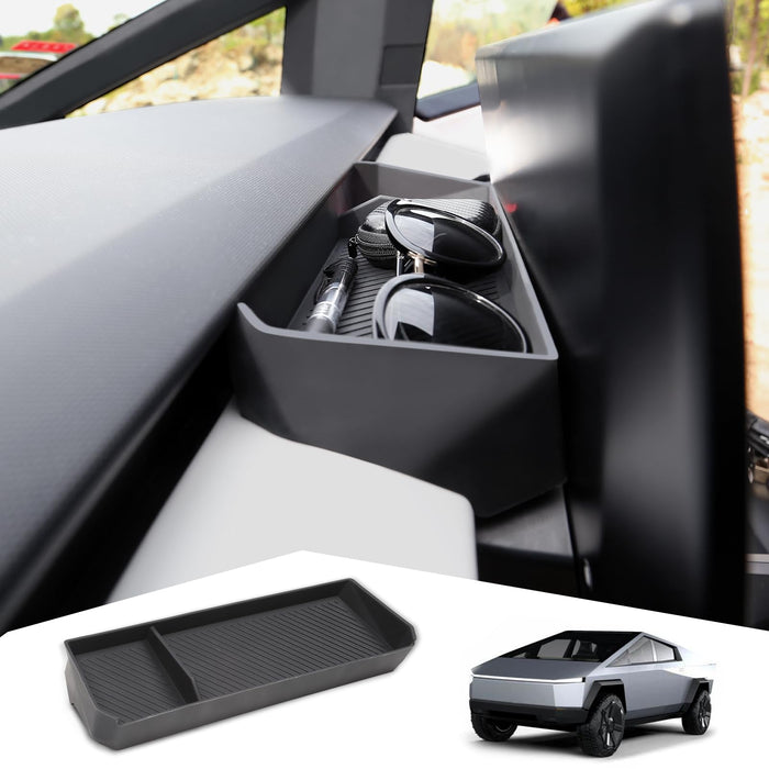 Tesla Cybertruck 2024 Center Console Organizer - Behind Screen Storage Box & Hidden Dashboard Tray (ABS)